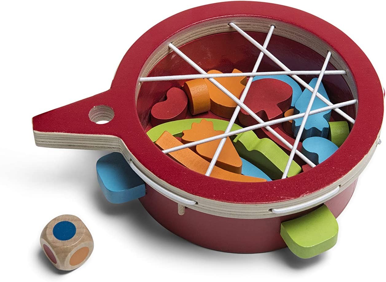 Juego de motricidad de madera verdura al plato - Buiten Speel GA347