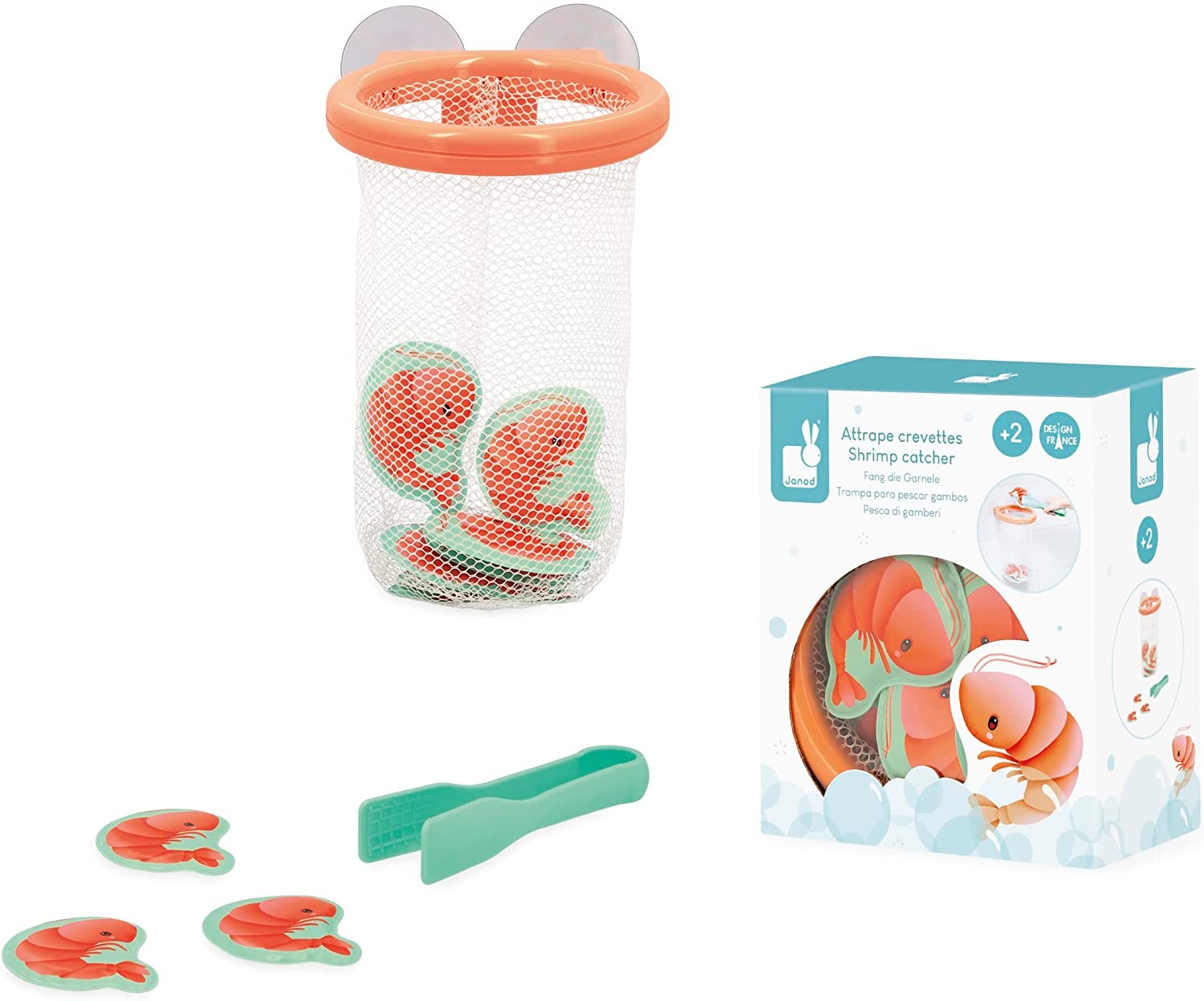 Juguete de baño para bebes, pescar gambas - Janod J04730