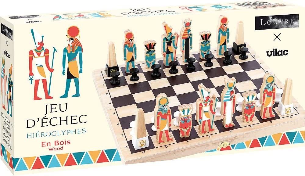 Juego de mesa ajedrez con jeroglíficos - Museo del Louvre - Vilac 9506