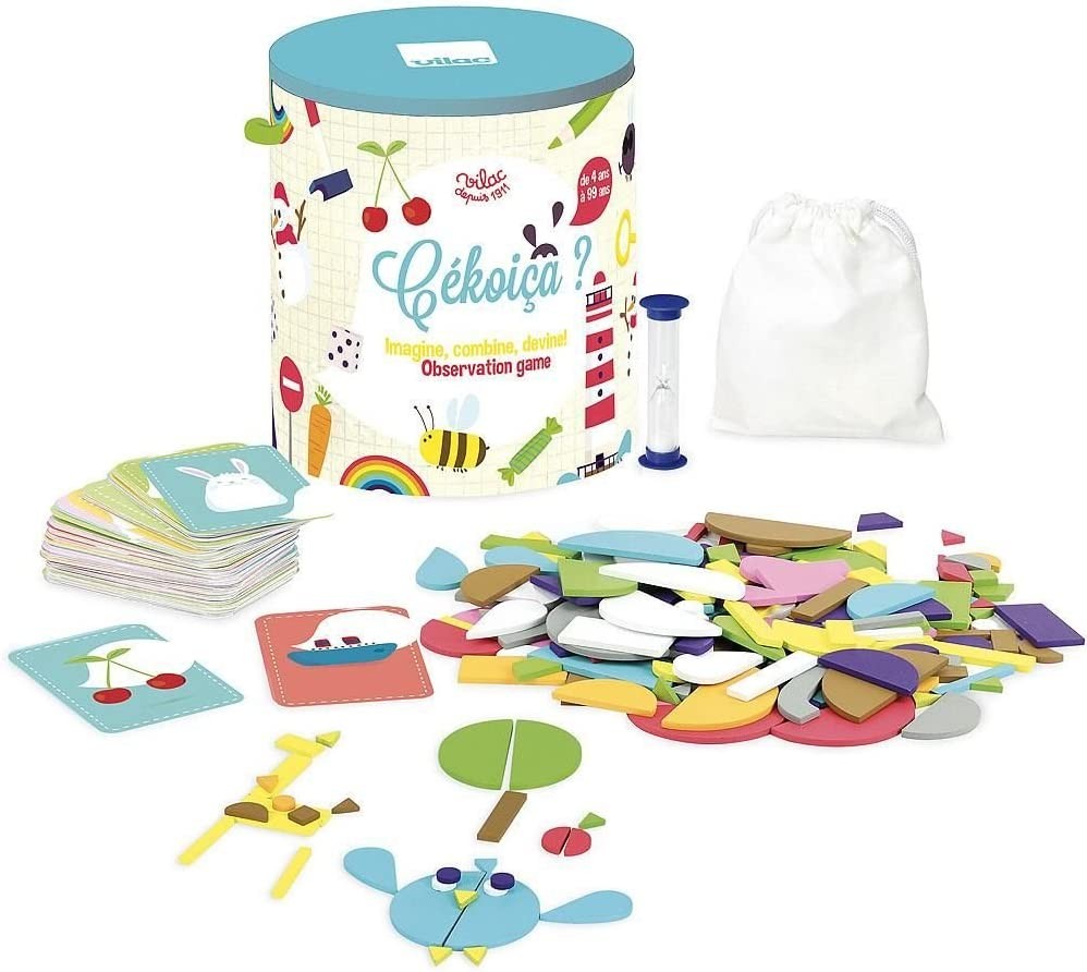 Juego de tarjetas didácticas, juego de observación, adivinar - Vilac 6080