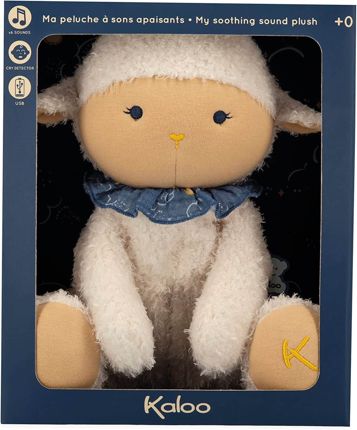 Peluche musical oveja blanca sonidos relajantes - kaloo k221003