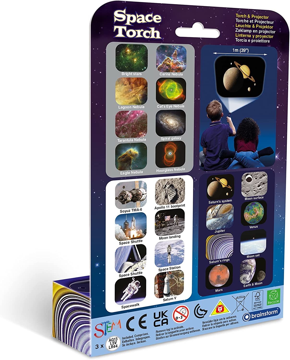 Linterna con proyector de imágenes del espacio - brainstorm toys e2008