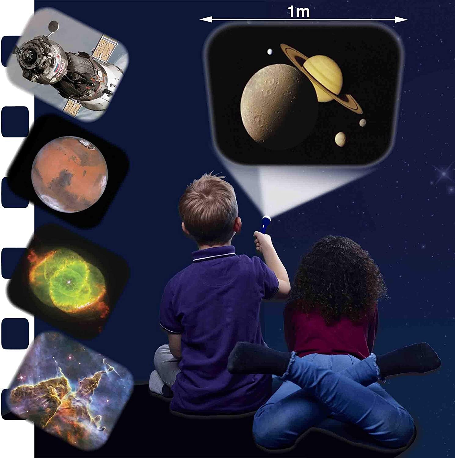 Linterna con proyector de imágenes del espacio - brainstorm toys e2008