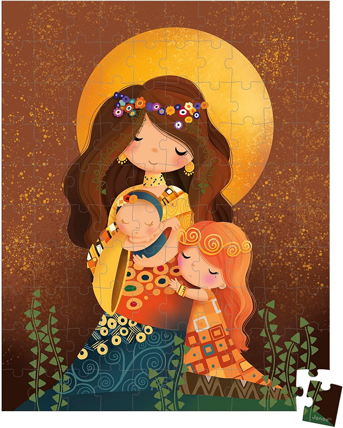 Puzle 100 piezas inspirado en klimt, juego de destreza y paciencia - janod j02577