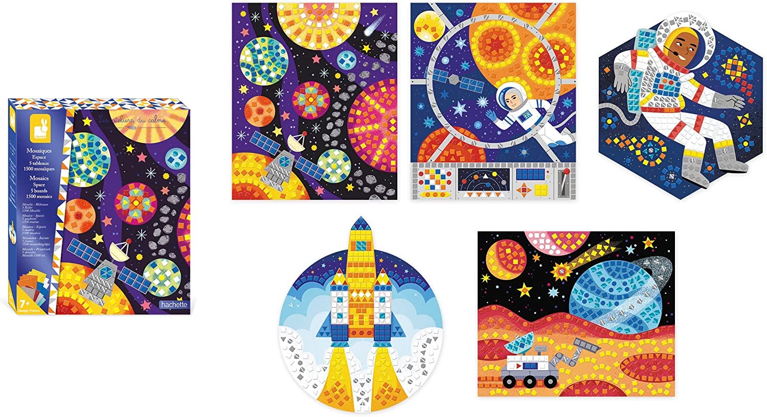Juego creativo 5 cuadros de mosaicos - Janod J07855