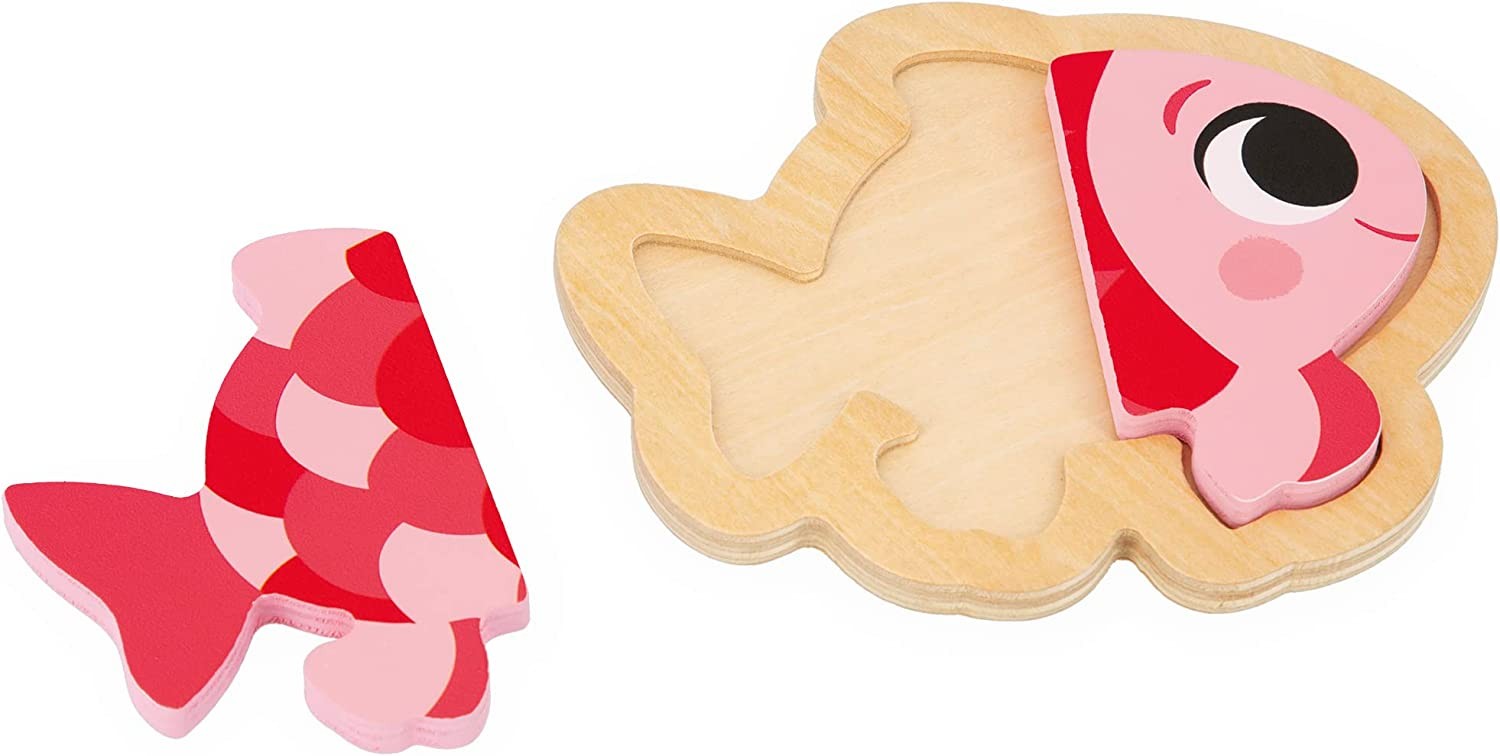 4 puzles evolutivos de madera - Animales de compañía - Janod J07115