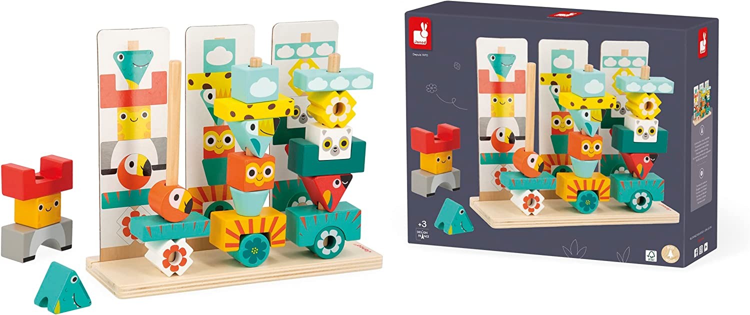 Juego de madera para apilar Tótem Tropik - Janod J08279