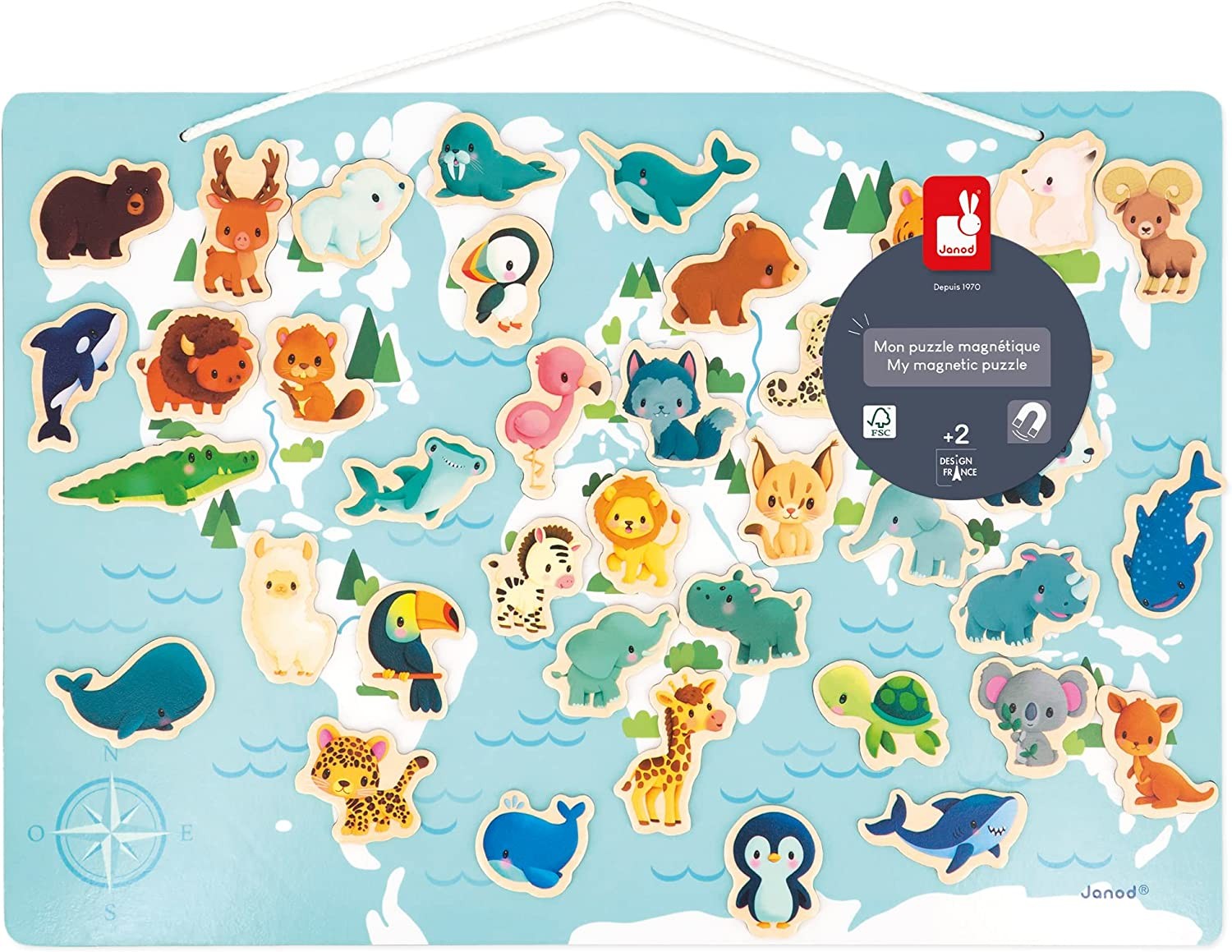 Puzzle magnético minikids - janod j05468