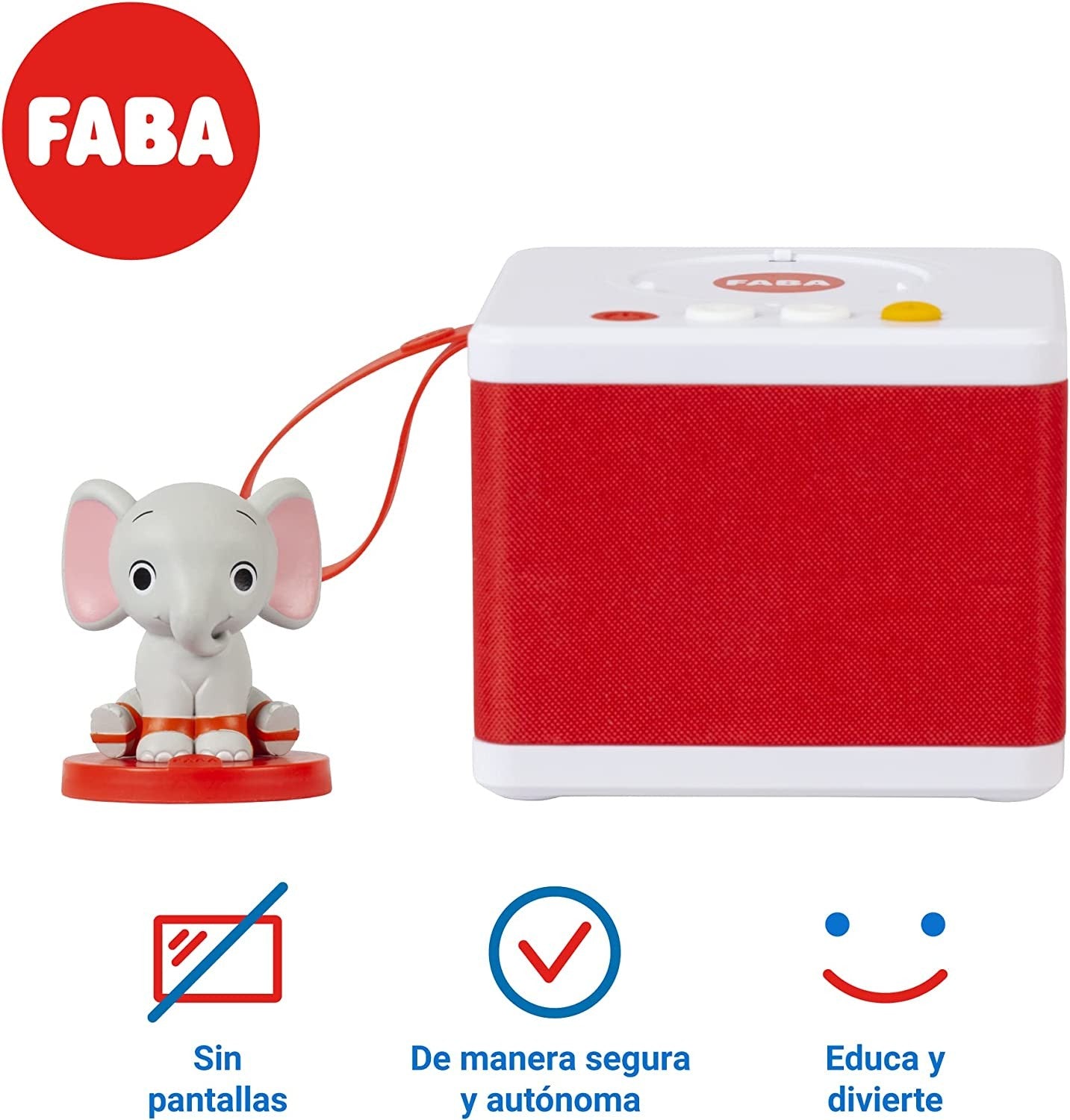 Juego Educativo Cuentacuentos para Niñas y Niños con el Personaje Sonoro ELE el Elefante-FABA FBL10001