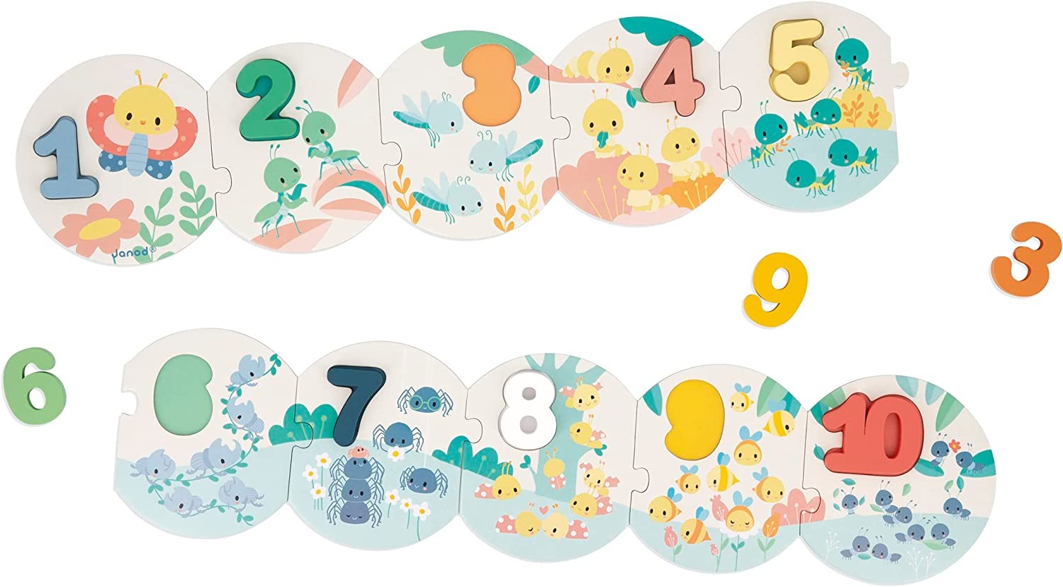 Puzle mis primeros números - pure - janod j08042