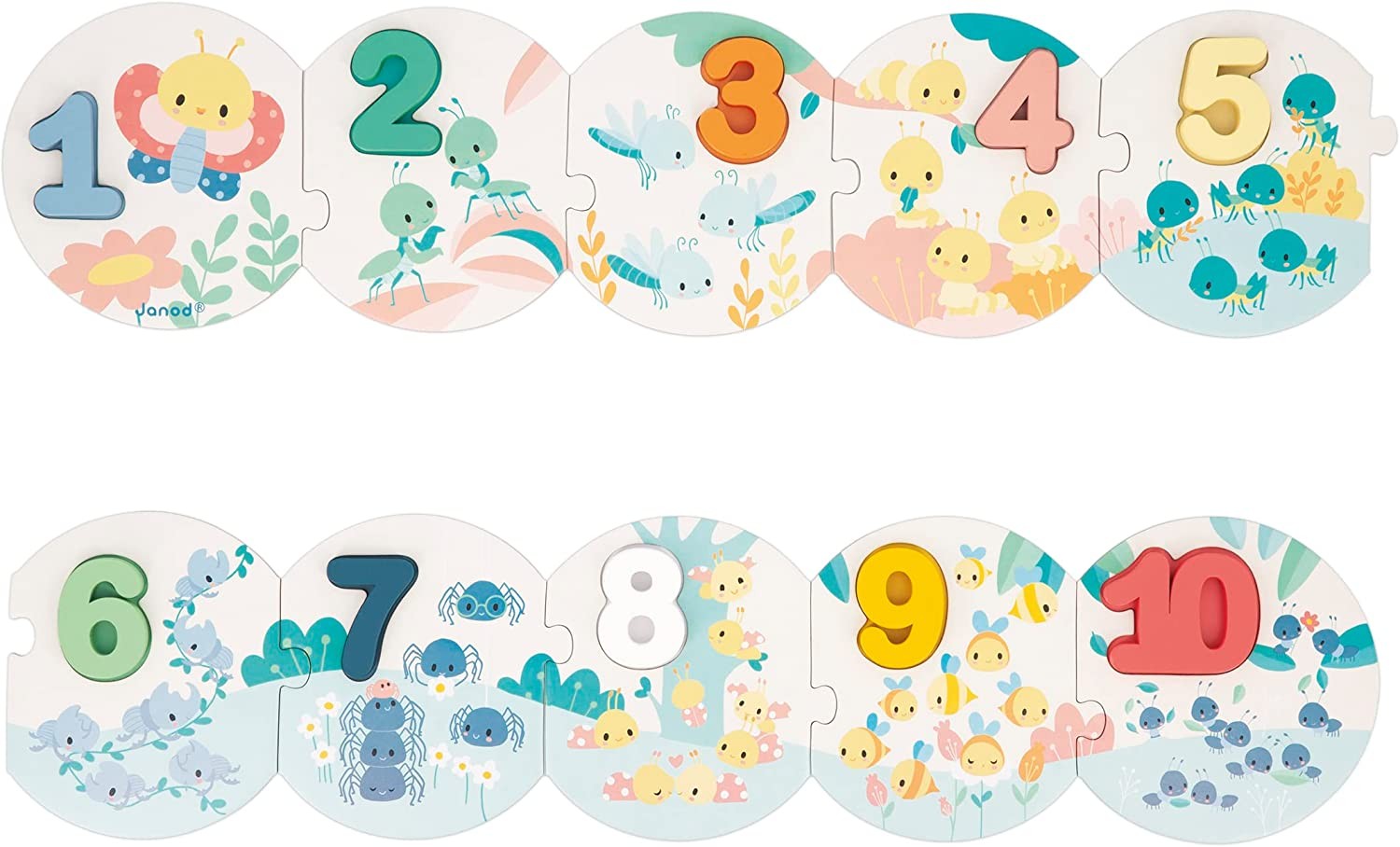 Puzle mis primeros números - pure - janod j08042