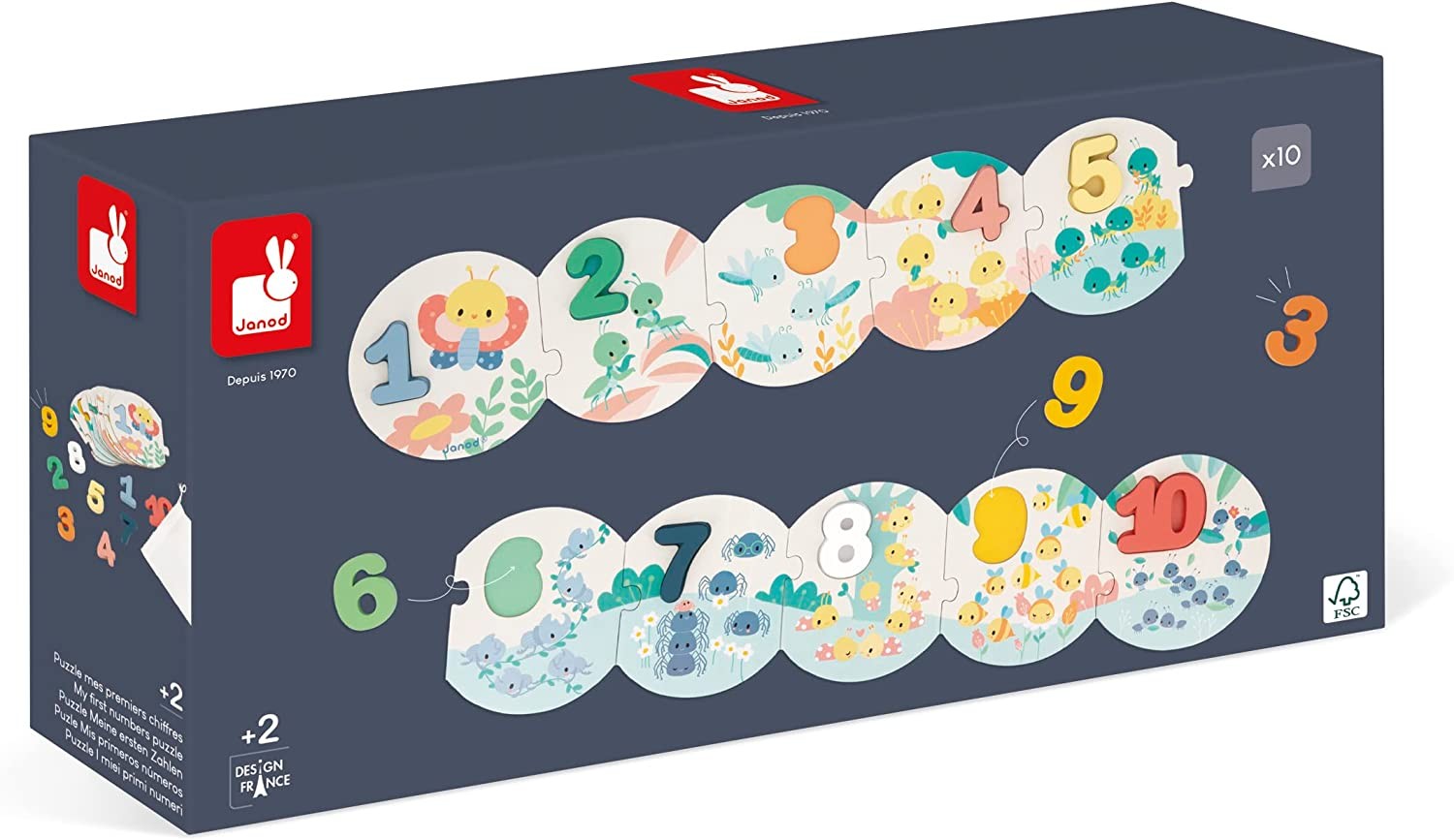 Puzle mis primeros números - pure - janod j08042