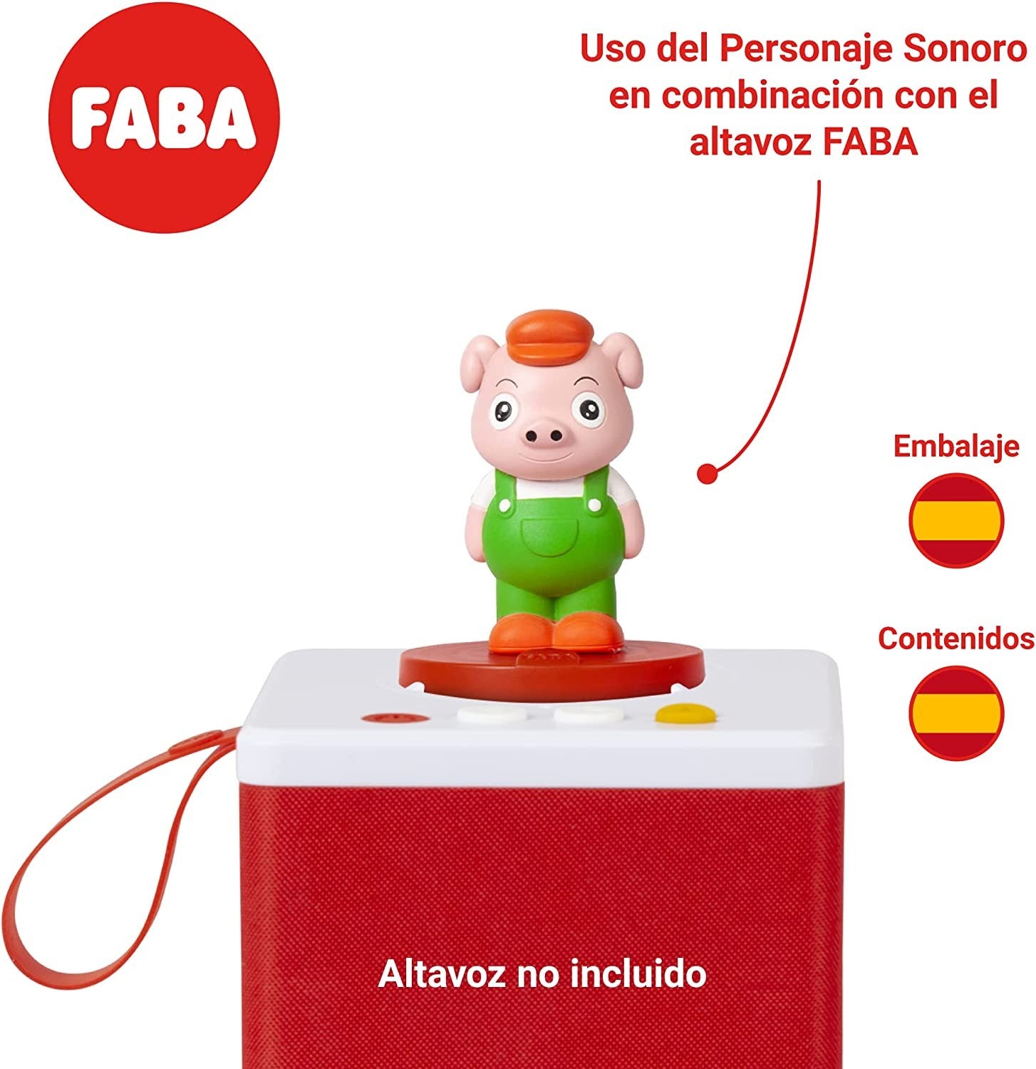 Disfruta de las aventuras de los tres cerditos con el personaje sonoro de faba - ffe10002