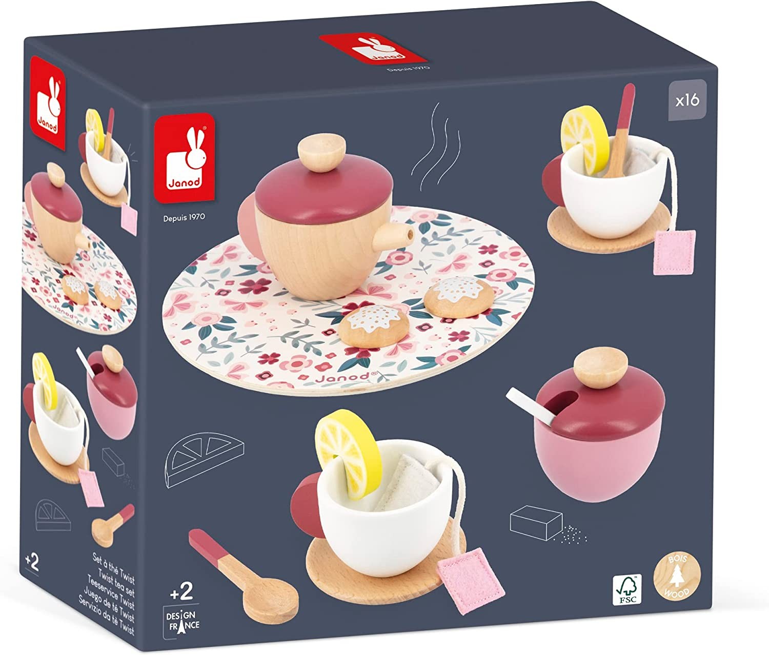 Juego de Té Twist de madera - Janod J06631