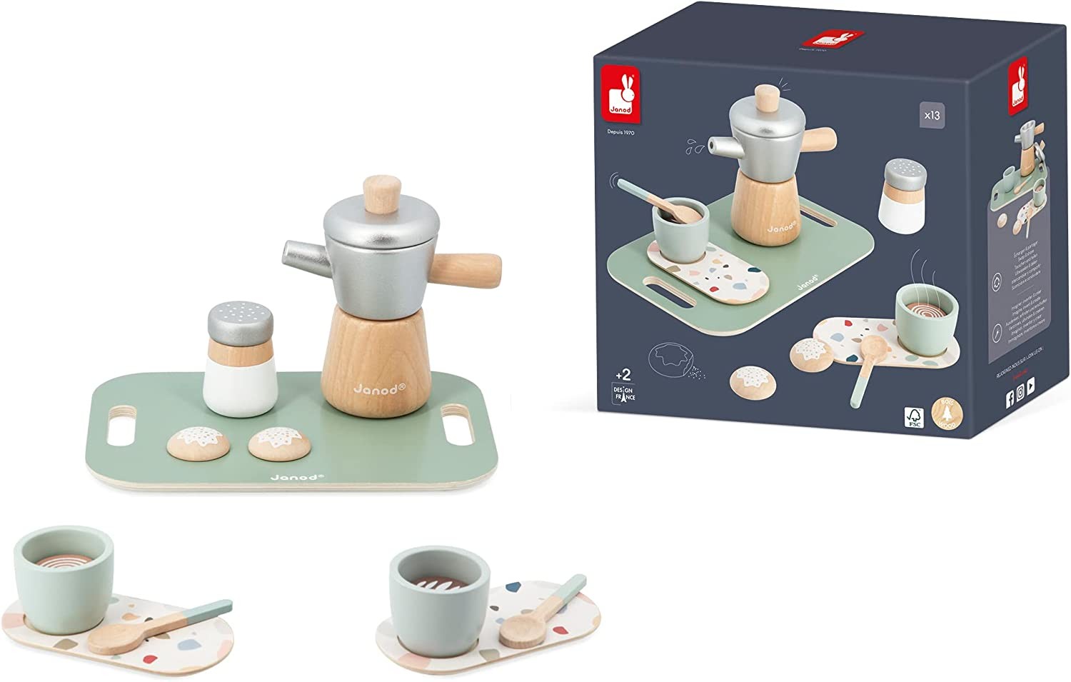 Juego de café de madera - Janod J06630