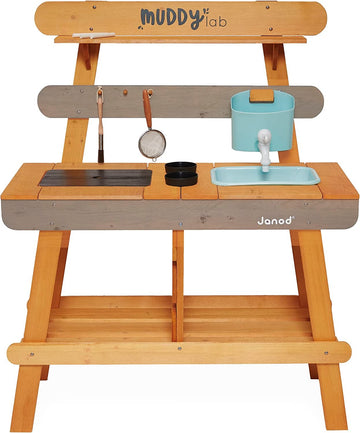 Cocina infantil para exteriores de madera Muddy Lab - Janod J06632
