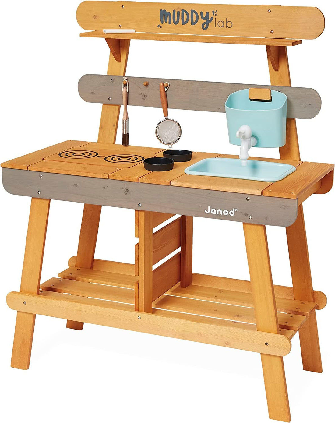 Cocina infantil para exteriores de madera Muddy Lab - Janod J06632