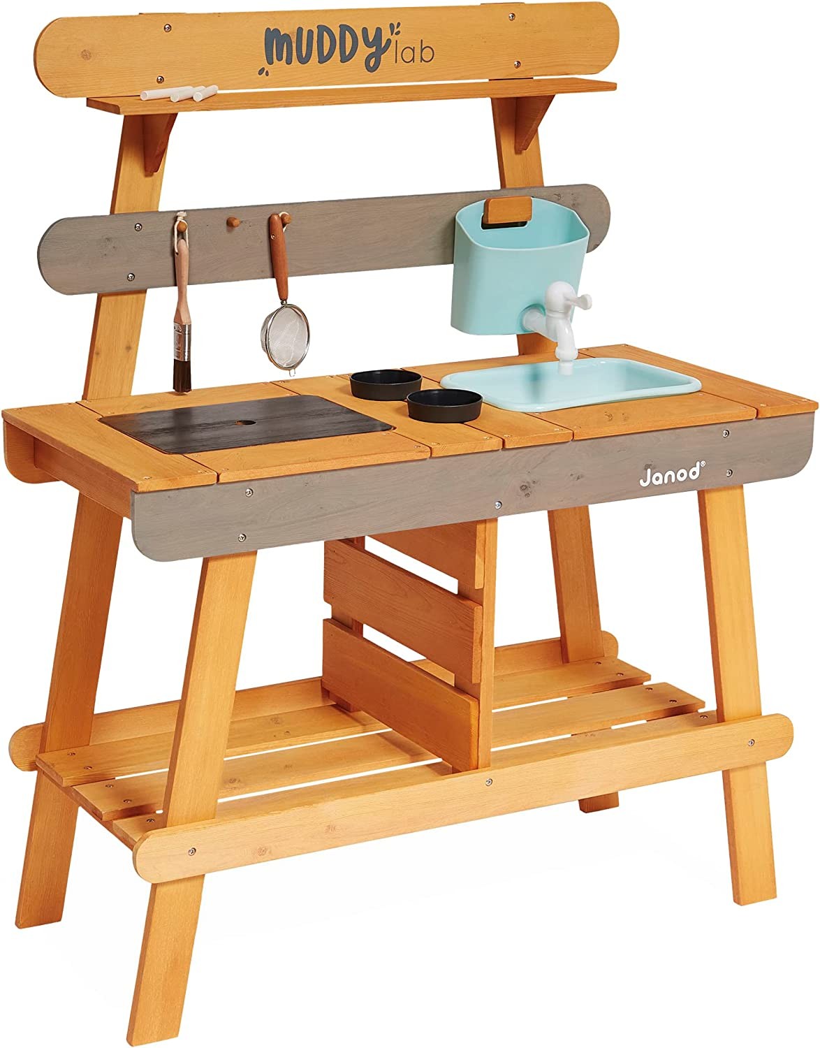 Cocina infantil para exteriores de madera Muddy Lab - Janod J06632