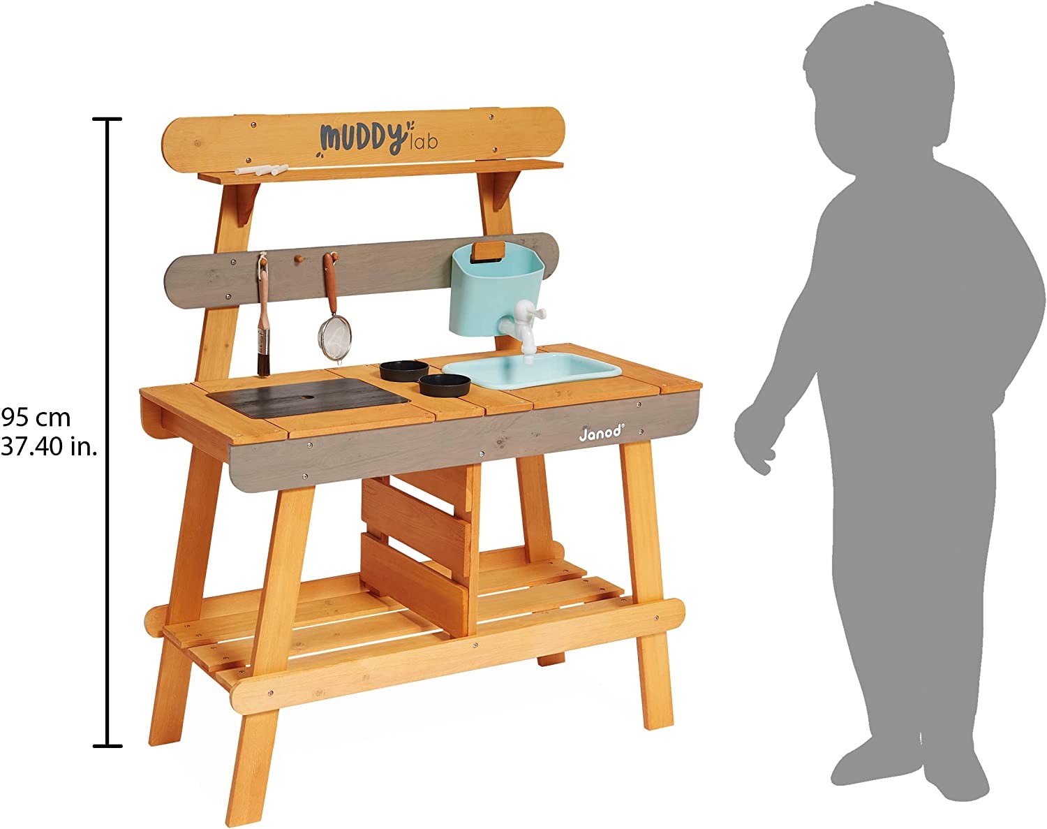 Cocina infantil para exteriores de madera Muddy Lab - Janod J06632