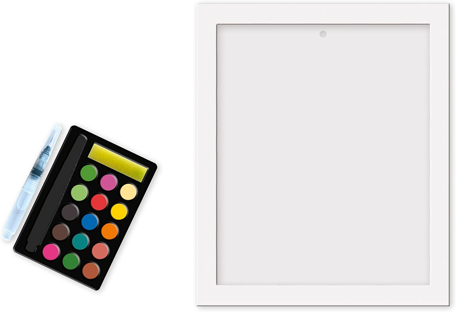Estuche pintura acuarela cuadros dorados jardín - j07965
