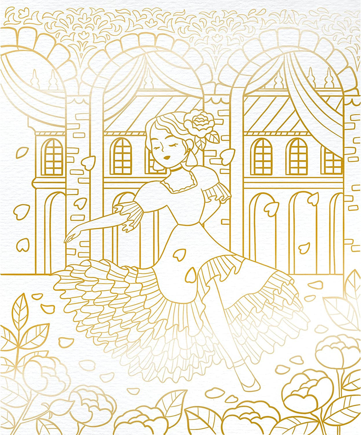 Estuche pintura acuarela cuadros dorados bailarinas - janod j07964