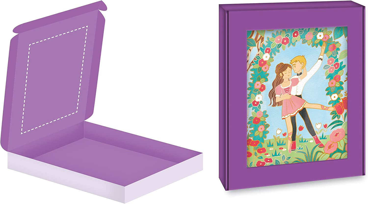 Estuche pintura acuarela cuadros dorados bailarinas - janod j07964