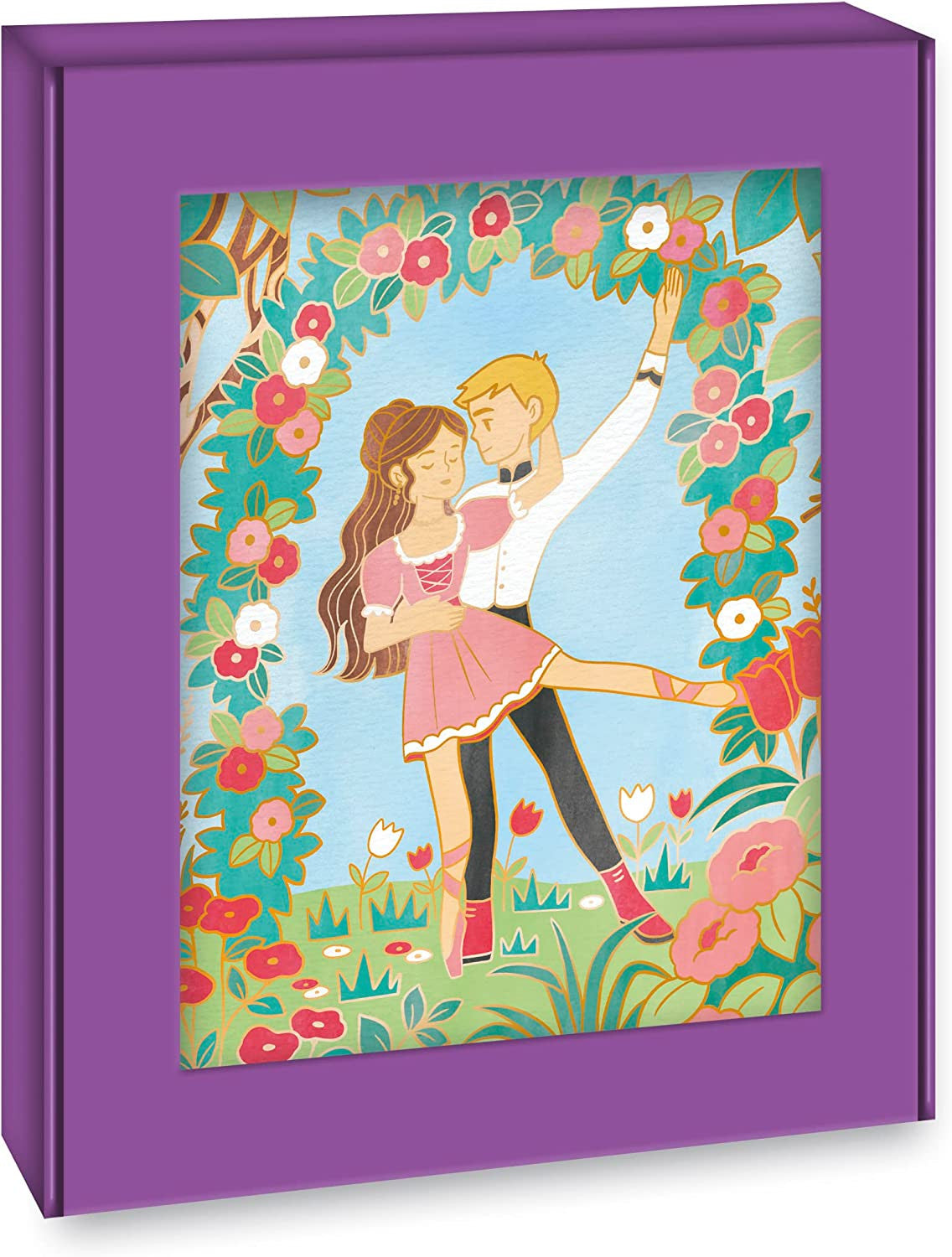 Estuche pintura acuarela cuadros dorados bailarinas - janod j07964