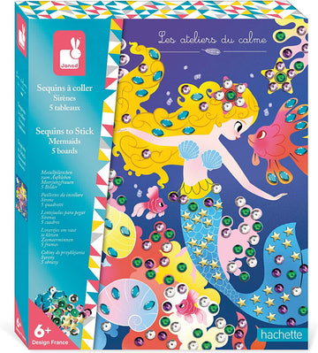 Estuche creativo pegar lentejuelas Sirenas - J07926