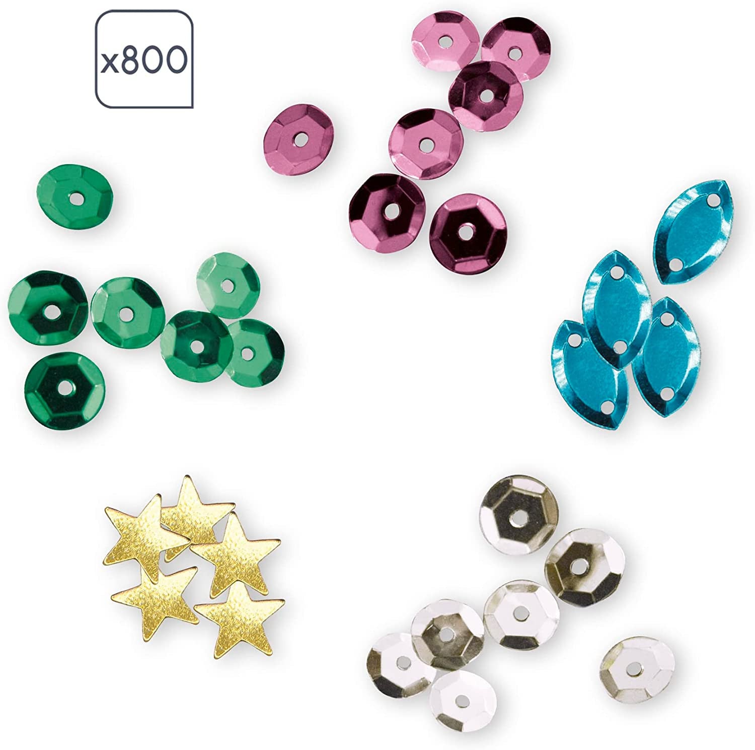 Estuche creativo pegar lentejuelas sirenas - j07926