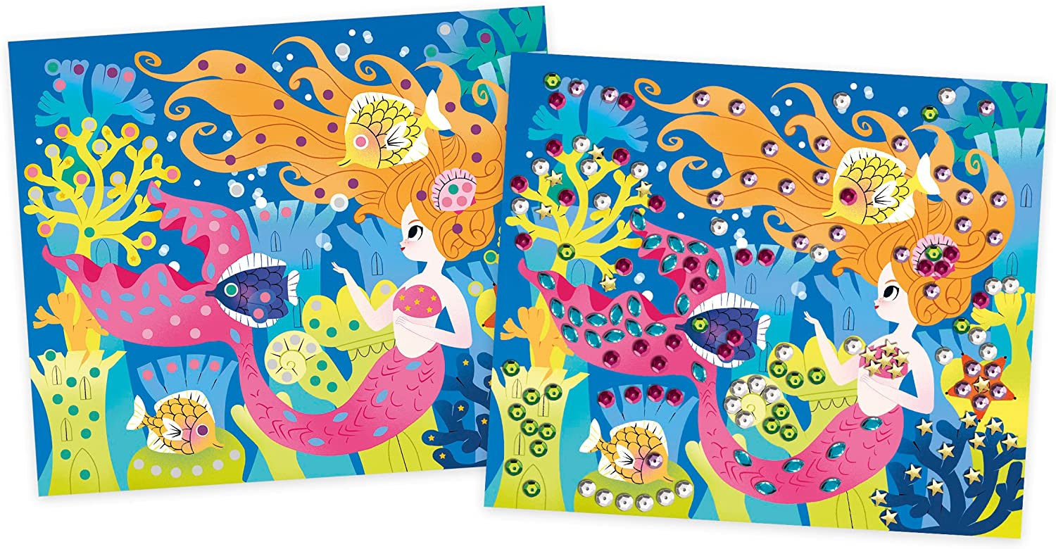 Estuche creativo pegar lentejuelas sirenas - j07926