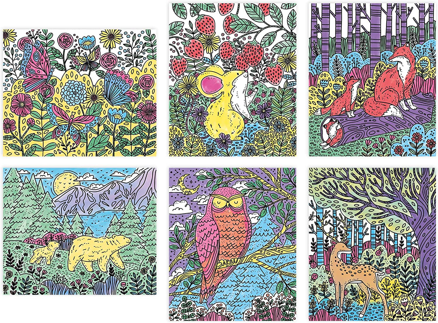Estuche manualidades pintura mágica bosque - j07874