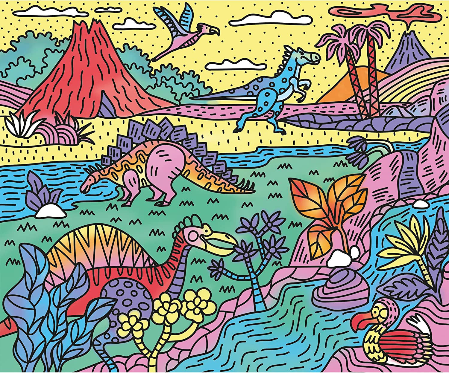 Estuche manualidades pintura mágica dinosaurios - janod j07873