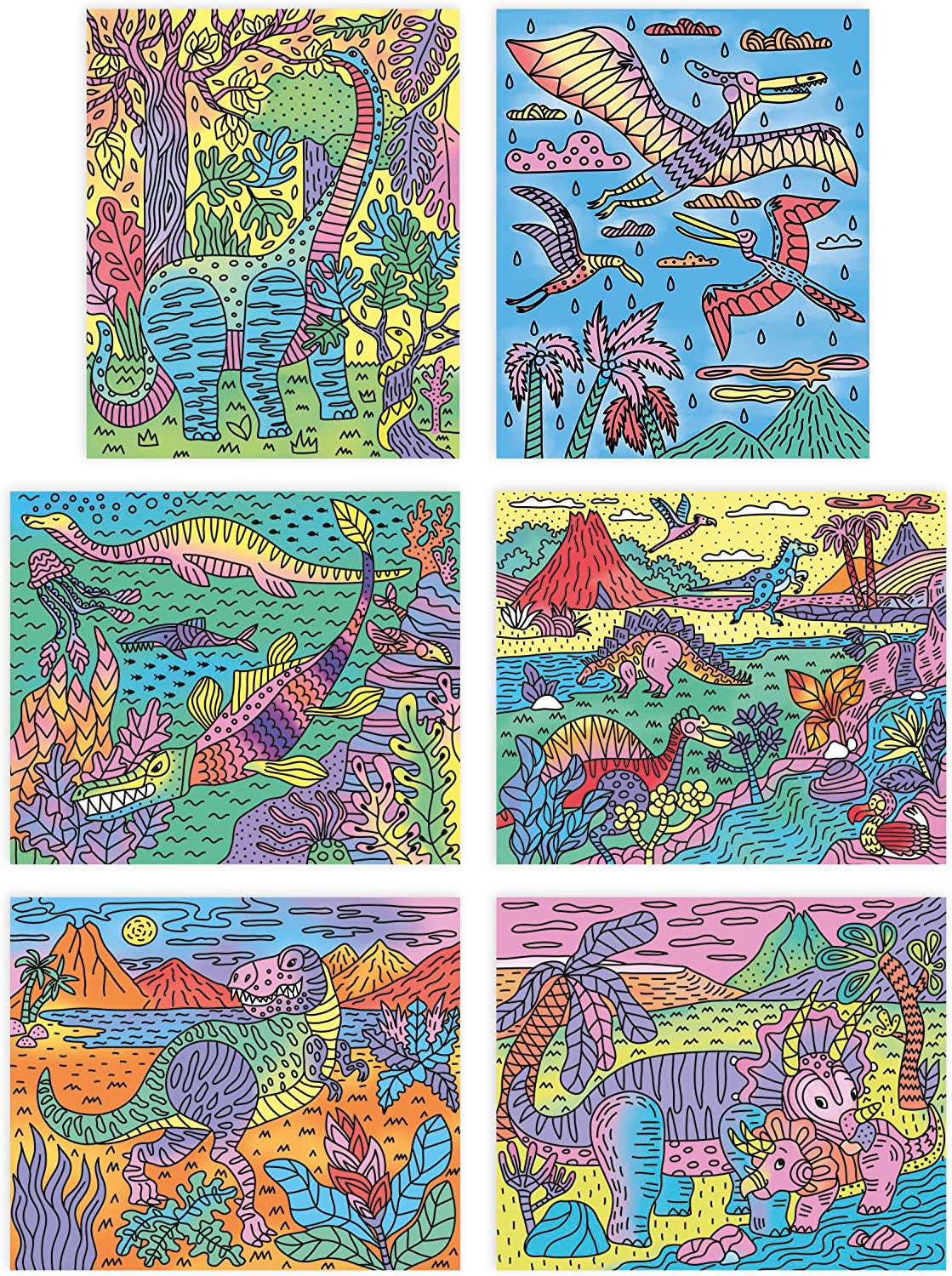 Estuche manualidades pintura mágica dinosaurios - janod j07873