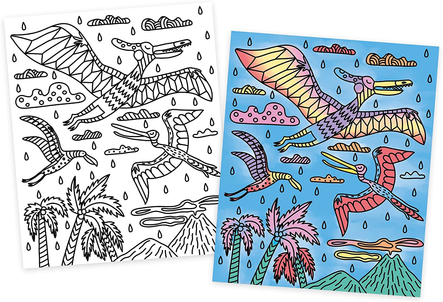 Estuche manualidades pintura mágica dinosaurios - janod j07873