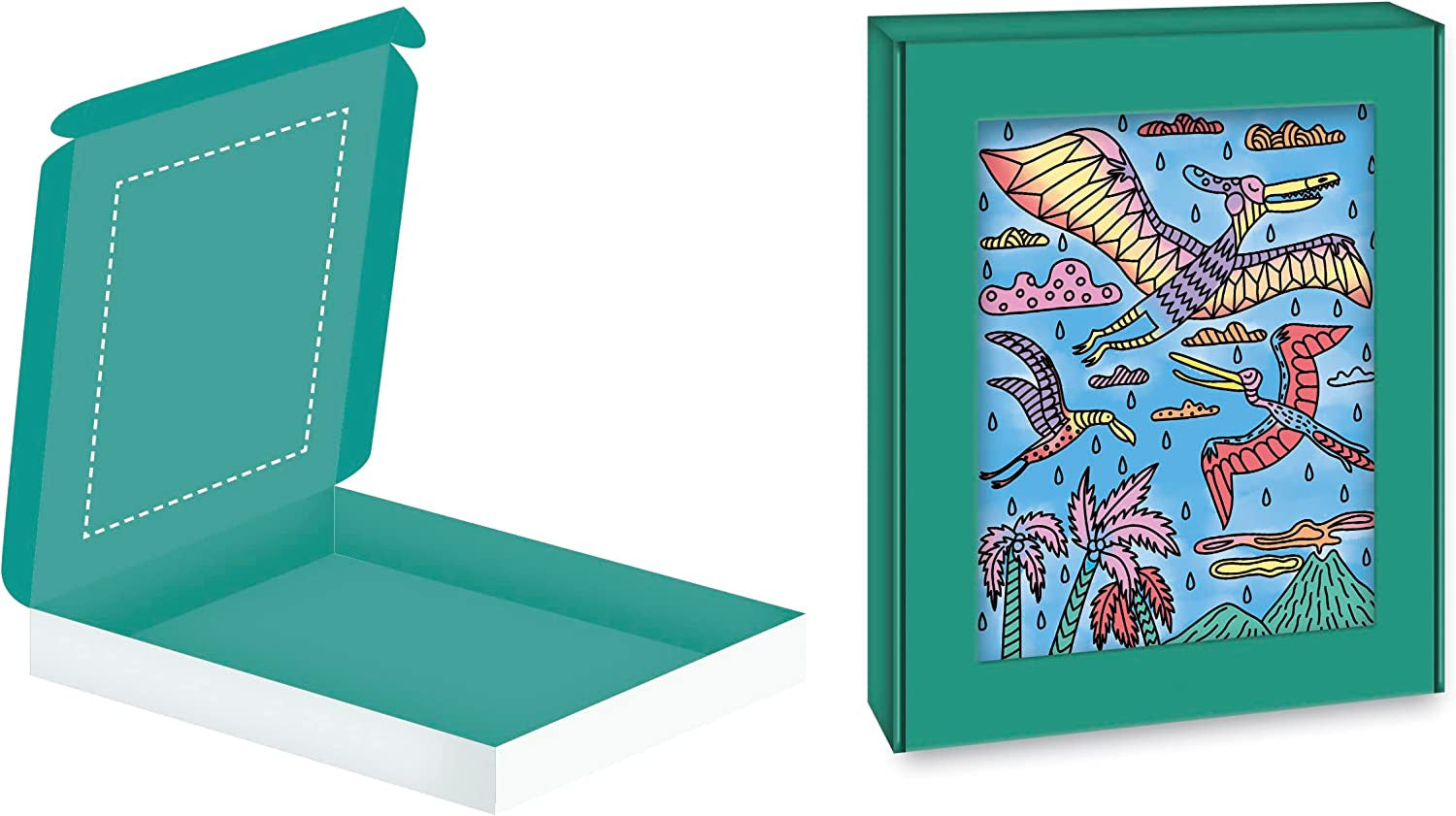 Estuche manualidades pintura mágica dinosaurios - janod j07873