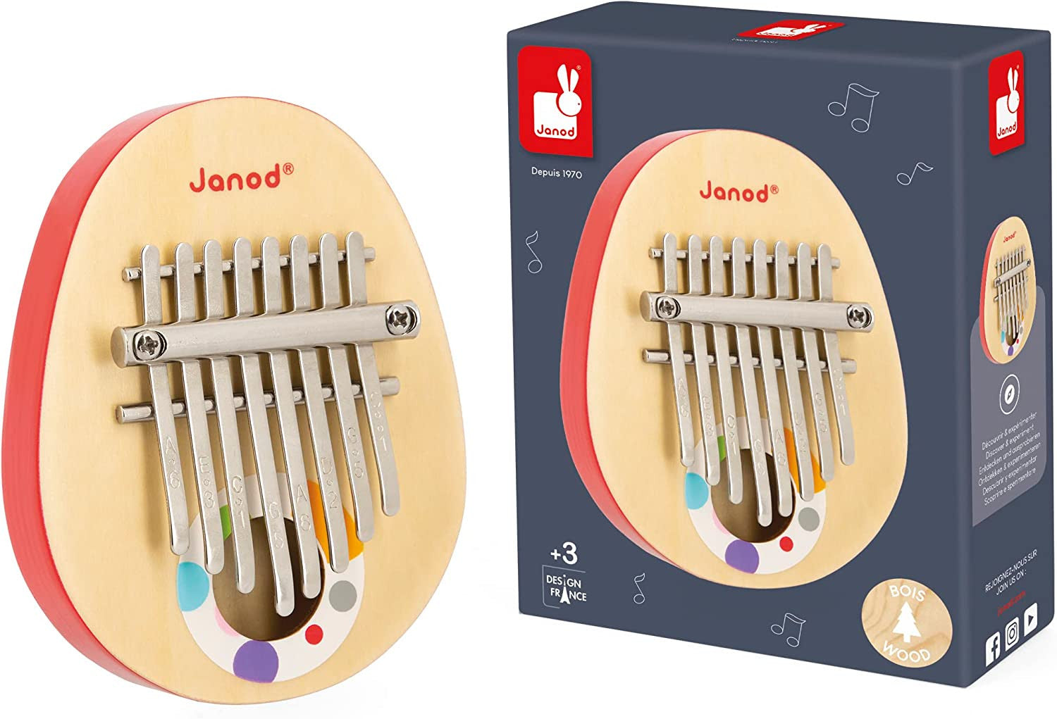 Instrumento musical Kalimba de madera - Janod J076420