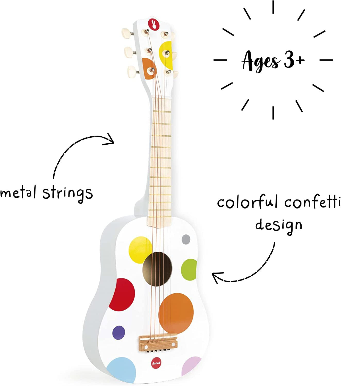 Guitarra infantil de madera - Janod J07598