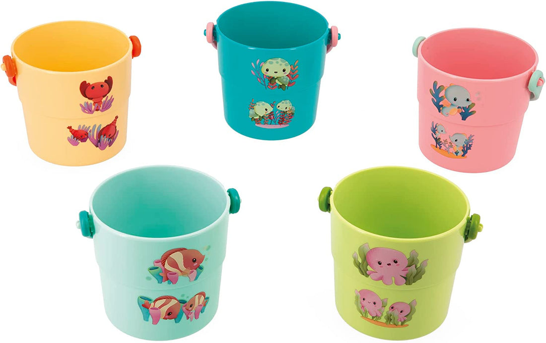 Cubos infantiles de baño - Mis Animales Bebés - Janod J04722