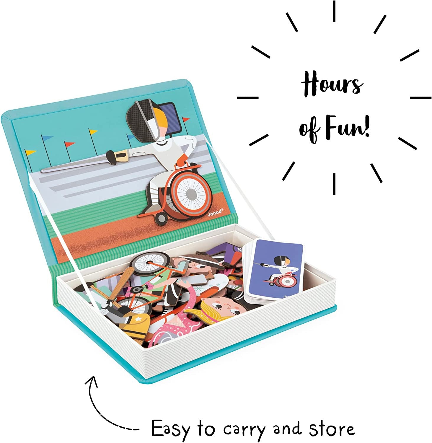 Juego educativo magnético Magnetibook Deportes - Janod J02596