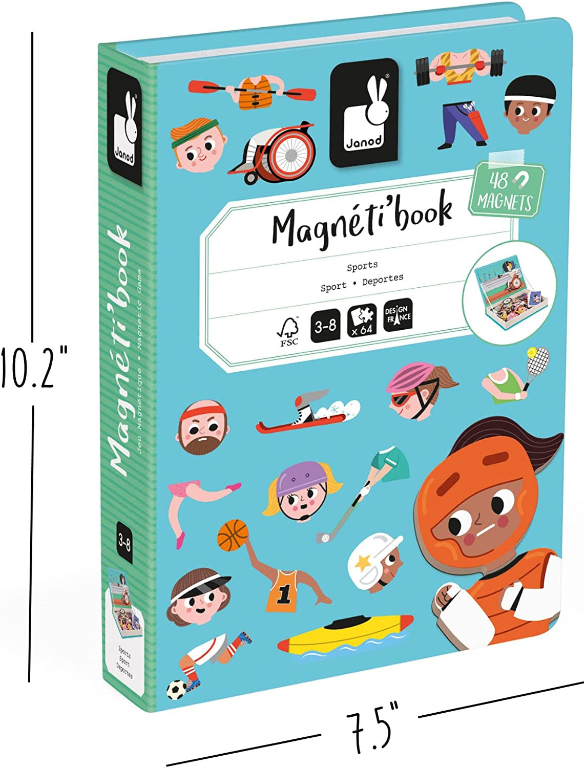 Juego educativo magnético Magnetibook Deportes - Janod J02596