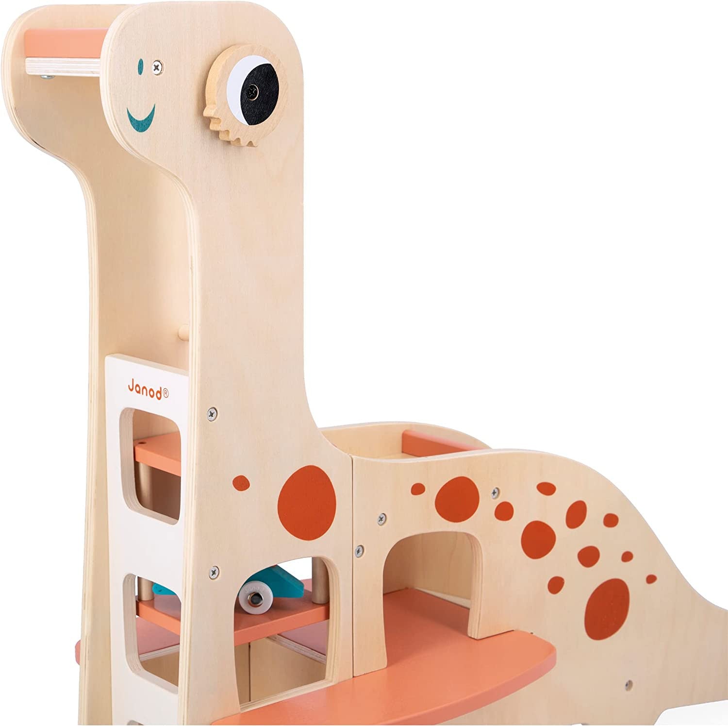 Garaje infantil diplodocus 50 cm de alto para niños +1 año - Janod J05835