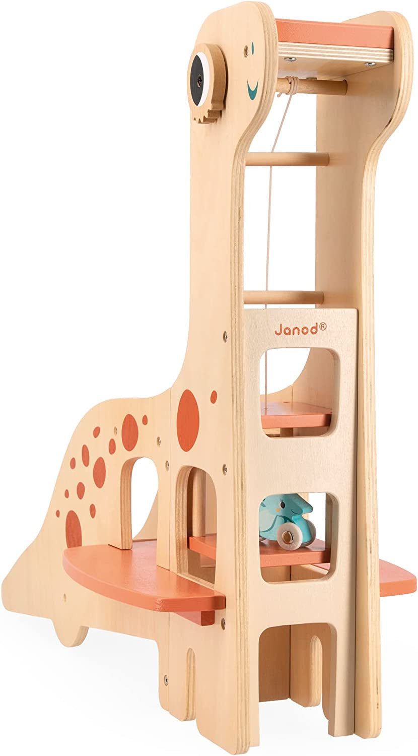 Garaje infantil diplodocus 50 cm de alto para niños +1 año - Janod J05835