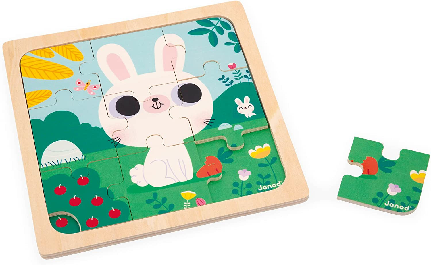 3 Puzles infantiles de madera de 9 piezas - Janod J07113