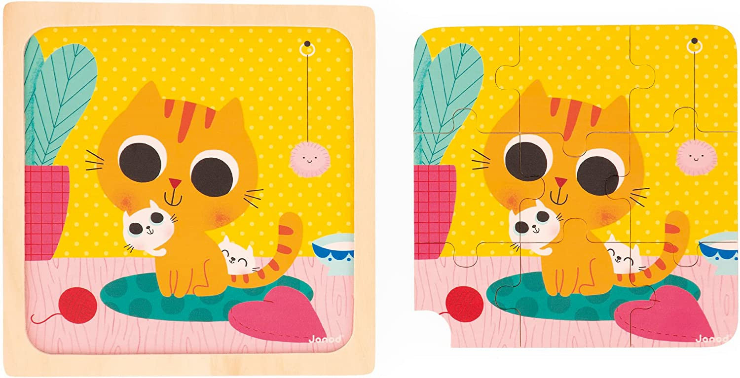 3 Puzles infantiles de madera de 9 piezas - Janod J07113