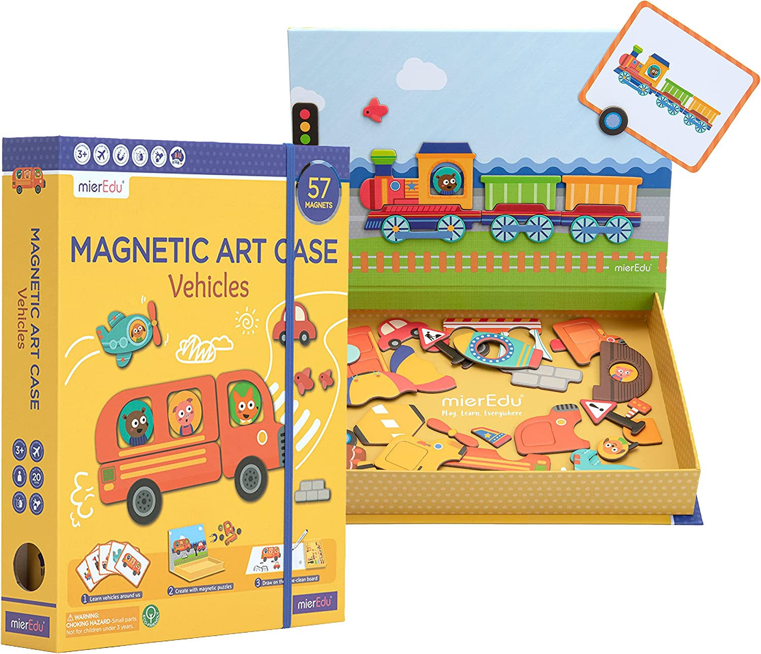 Magnetic art vehicles, juego creativo magnético - Mieredu 151