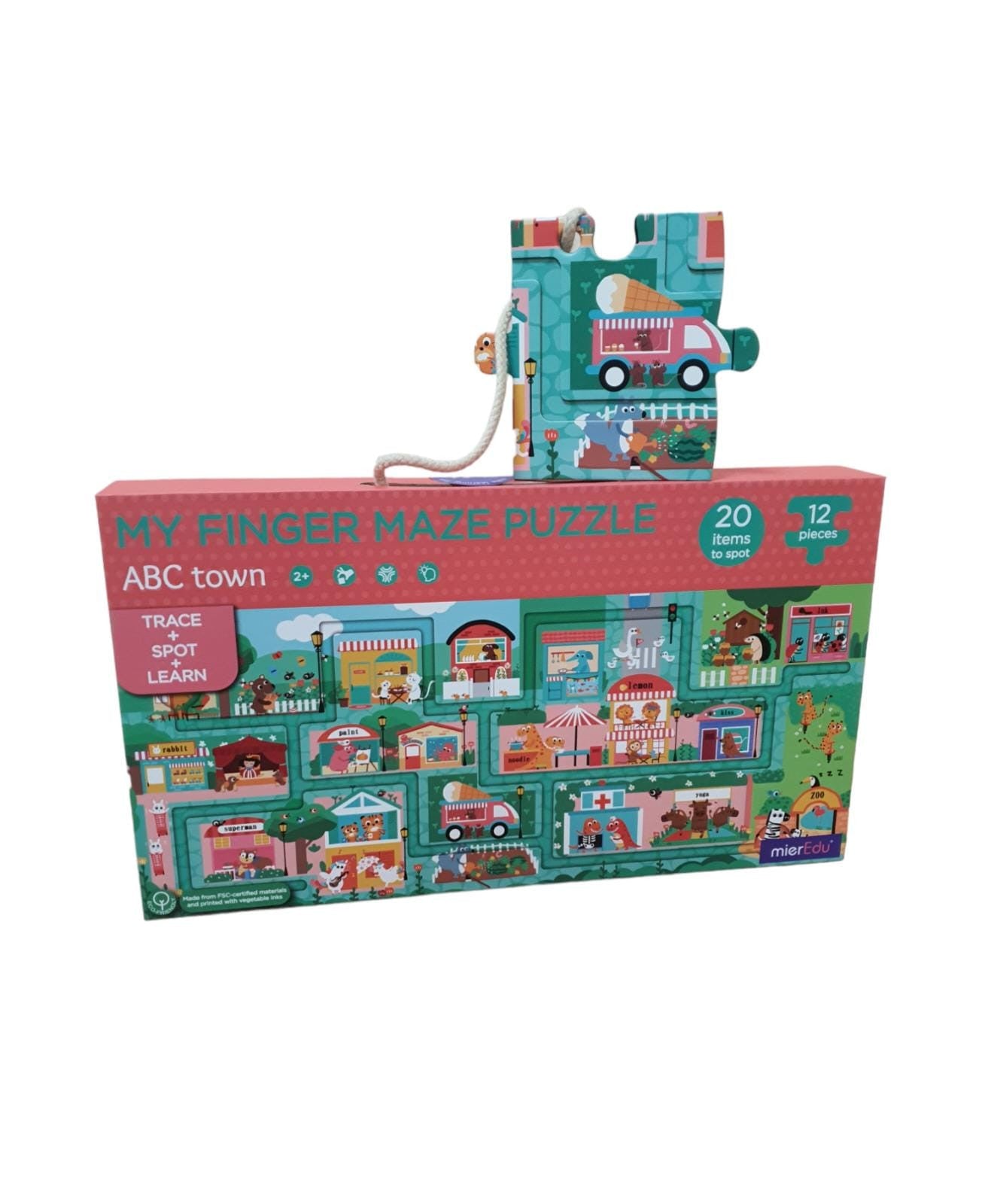 Puzzle ciudad laberinto 12 piezas, niños +2 años - MierEdu 064
