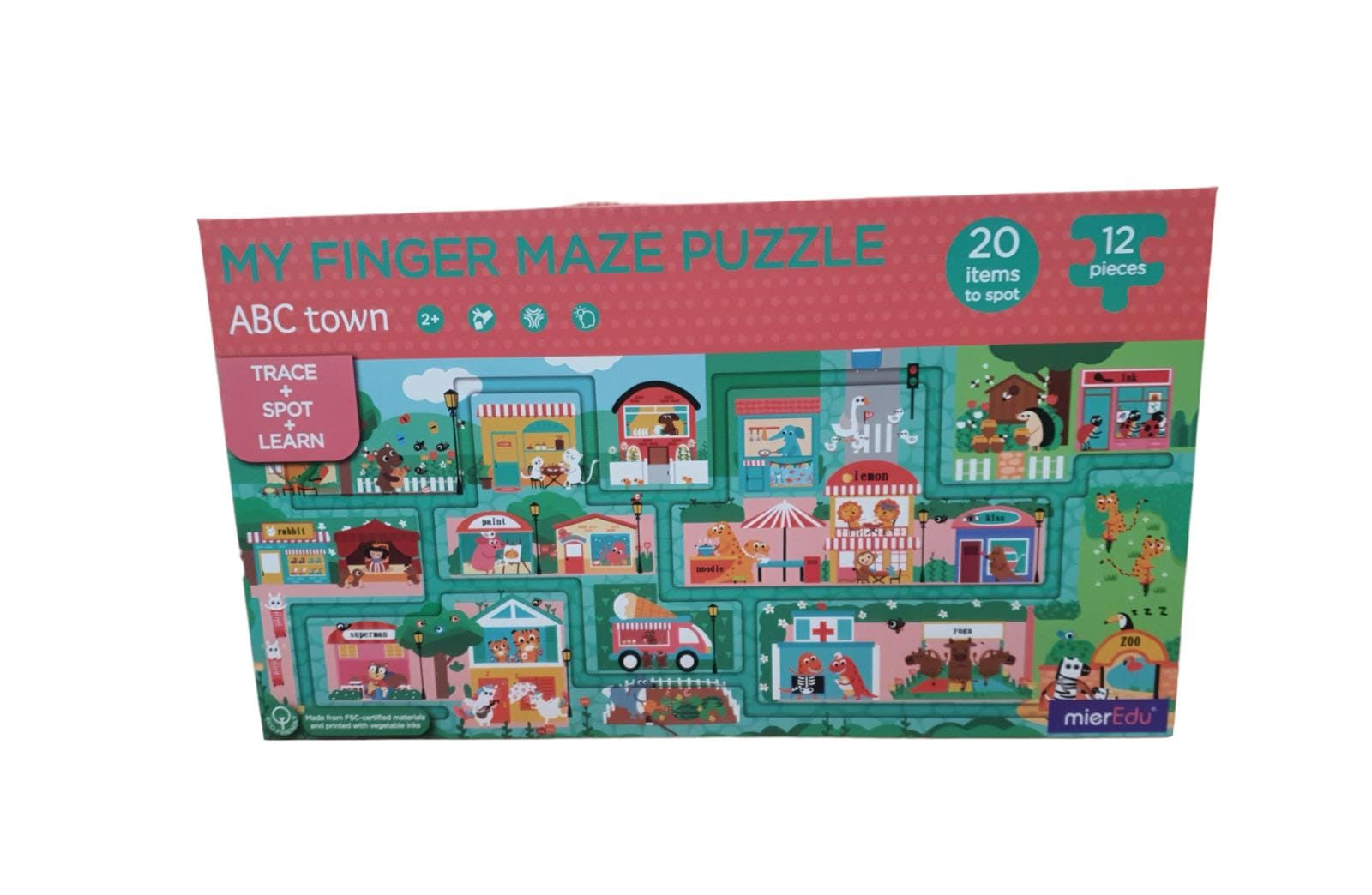 Puzle Ciudad Laberinto de Dedos Mieredu ME064 | 12 Piezas Niños 2+