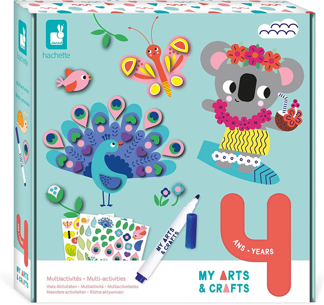 Estuche creativo Mosaicos y Pegatinas 4 años - Janod J07747