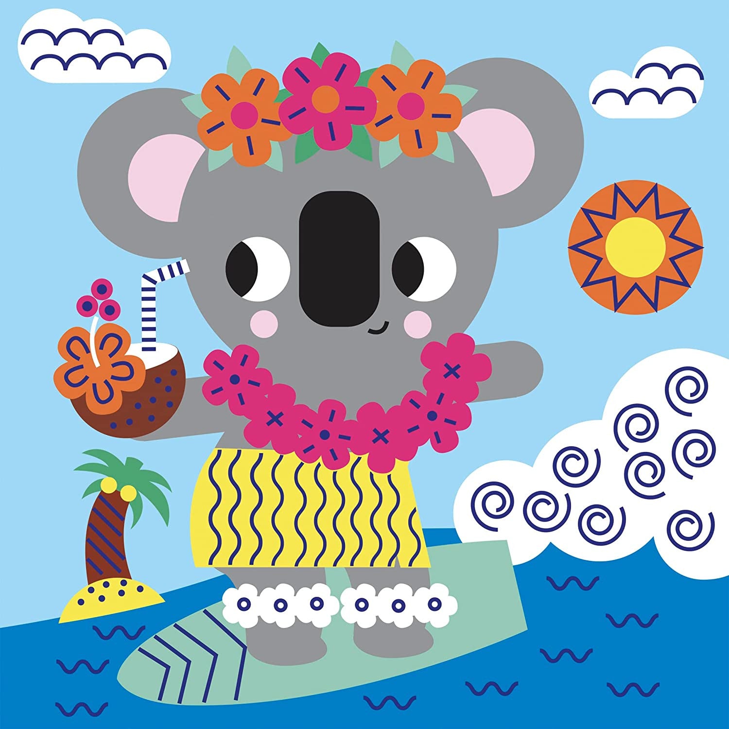 Estuche creativo mosaicos y pegatinas 4 años - janod j07747