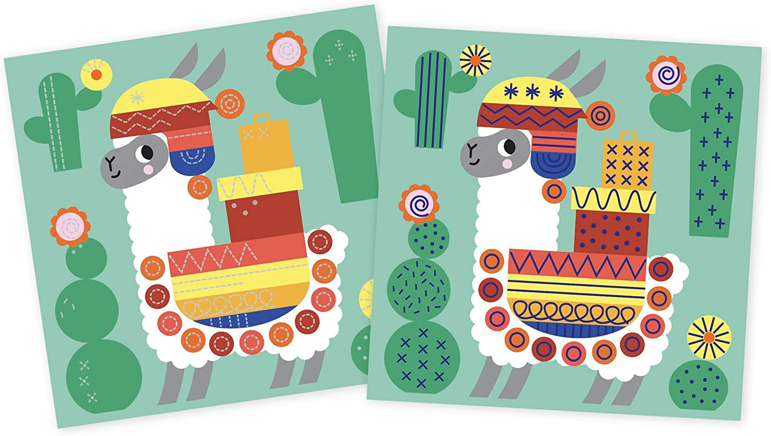 Estuche creativo mosaicos y pegatinas 4 años - janod j07747